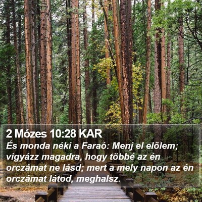 2 Mózes 10:28 KAR Bible Verse Image