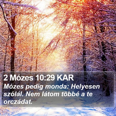 2 Mózes 10:29 KAR Bible Verse Image