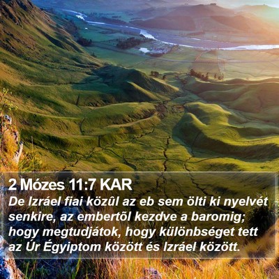 2 Mózes 11:7 KAR Bible Verse Image