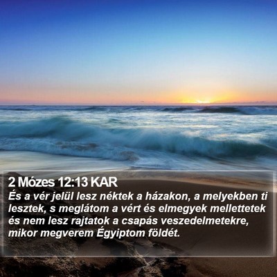 2 Mózes 12:13 KAR Bible Verse Image