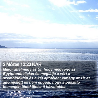 2 Mózes 12:23 KAR Bible Verse Image