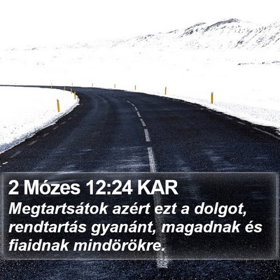 2 Mózes 12:24 KAR Bible Verse Image
