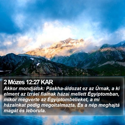 2 Mózes 12:27 KAR Bible Verse Image