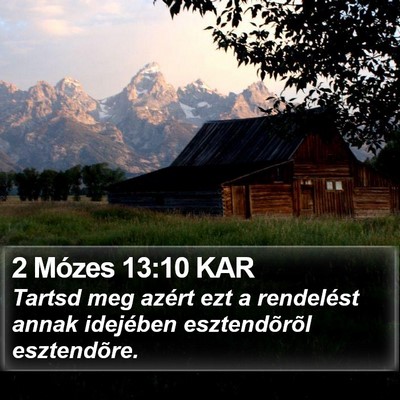 2 Mózes 13:10 KAR Bible Verse Image