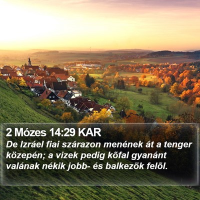 2 Mózes 14:29 KAR Bible Verse Image