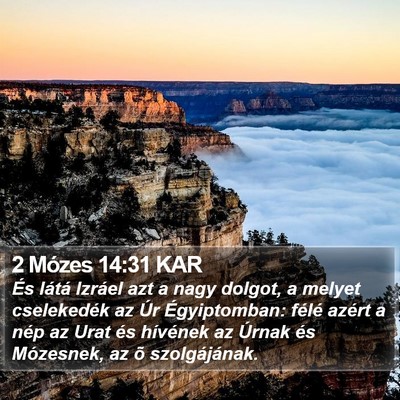 2 Mózes 14:31 KAR Bible Verse Image