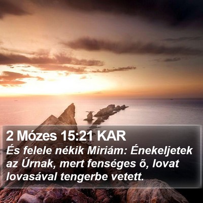 2 Mózes 15:21 KAR Bible Verse Image