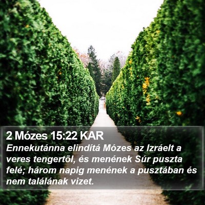 2 Mózes 15:22 KAR Bible Verse Image