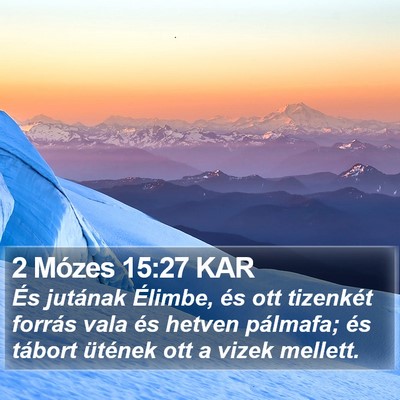 2 Mózes 15:27 KAR Bible Verse Image