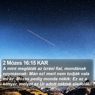 2 Mózes 16:15 KAR Bible Verse Image