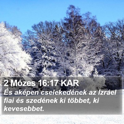 2 Mózes 16:17 KAR Bible Verse Image