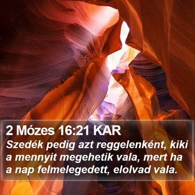 2 Mózes 16:21 KAR Bible Verse Image