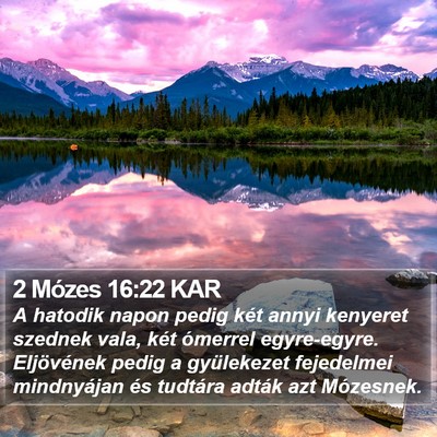 2 Mózes 16:22 KAR Bible Verse Image