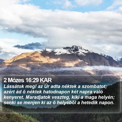 2 Mózes 16:29 KAR Bible Verse Image