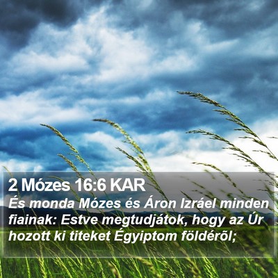 2 Mózes 16:6 KAR Bible Verse Image