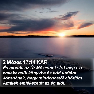 2 Mózes 17:14 KAR Bible Verse Image