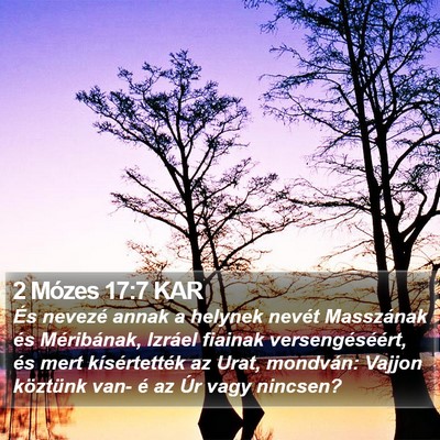 2 Mózes 17:7 KAR Bible Verse Image