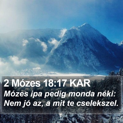 2 Mózes 18:17 KAR Bible Verse Image