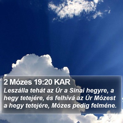 2 Mózes 19:20 KAR Bible Verse Image