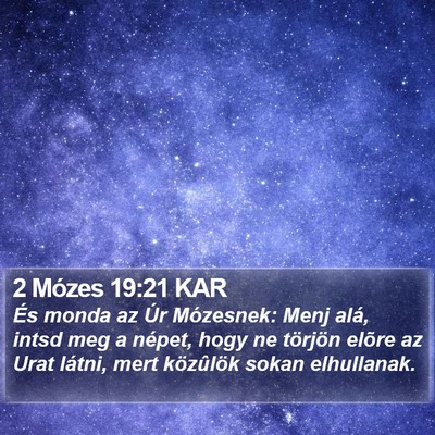 2 Mózes 19:21 KAR Bible Verse Image