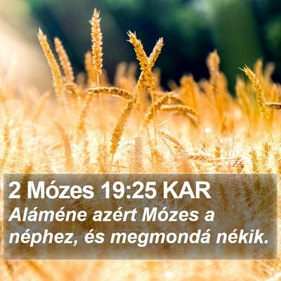 2 Mózes 19:25 KAR Bible Verse Image