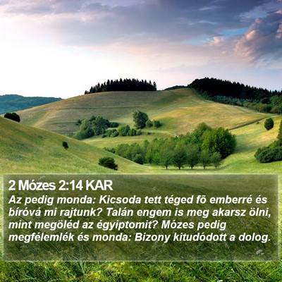 2 Mózes 2:14 KAR Bible Verse Image