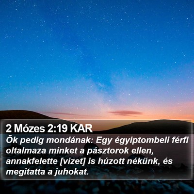 2 Mózes 2:19 KAR Bible Verse Image