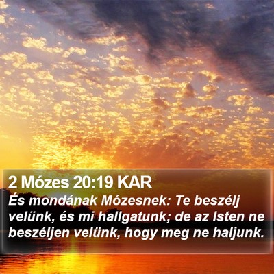2 Mózes 20:19 KAR Bible Verse Image