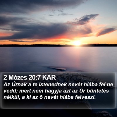 2 Mózes 20:7 KAR Bible Verse Image