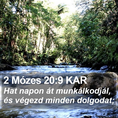 2 Mózes 20:9 KAR Bible Verse Image