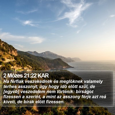 2 Mózes 21:22 KAR Bible Verse Image