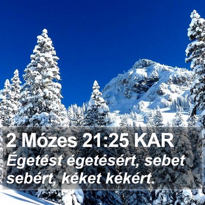 2 Mózes 21:25 KAR Bible Verse Image