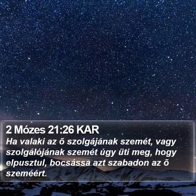 2 Mózes 21:26 KAR Bible Verse Image
