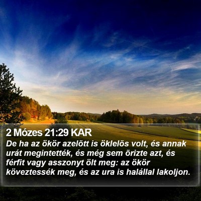 2 Mózes 21:29 KAR Bible Verse Image