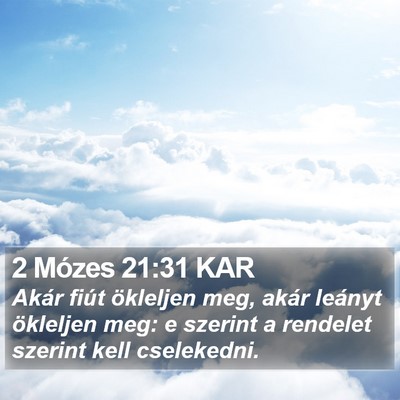2 Mózes 21:31 KAR Bible Verse Image