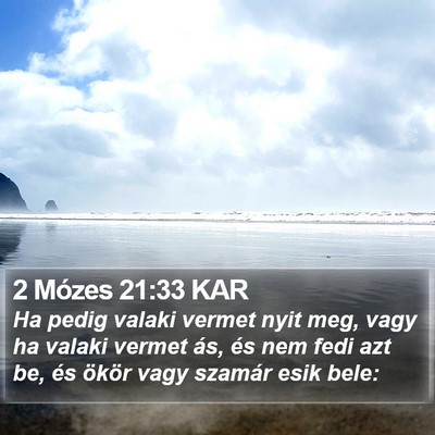 2 Mózes 21:33 KAR Bible Verse Image