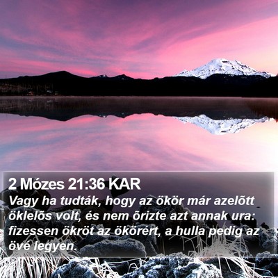 2 Mózes 21:36 KAR Bible Verse Image