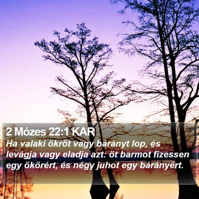 2 Mózes 22:1 KAR Bible Verse Image