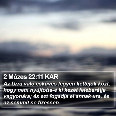 2 Mózes 22:11 KAR Bible Verse Image