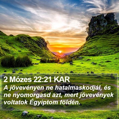 2 Mózes 22:21 KAR Bible Verse Image