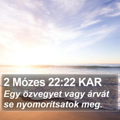 2 Mózes 22:22 KAR Bible Verse Image