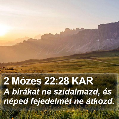 2 Mózes 22:28 KAR Bible Verse Image