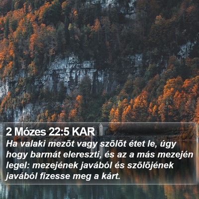 2 Mózes 22:5 KAR Bible Verse Image