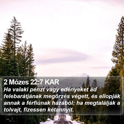 2 Mózes 22:7 KAR Bible Verse Image