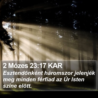 2 Mózes 23:17 KAR Bible Verse Image