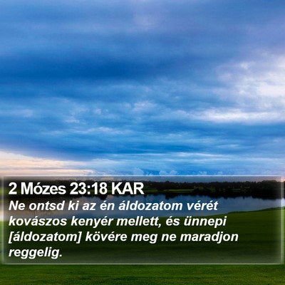 2 Mózes 23:18 KAR Bible Verse Image