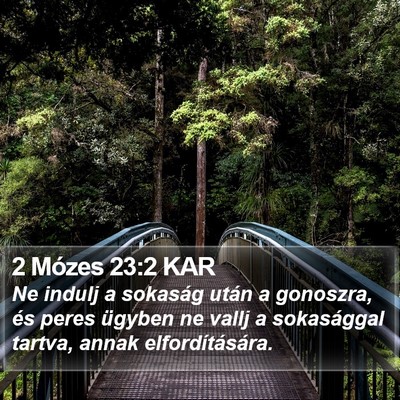 2 Mózes 23:2 KAR Bible Verse Image