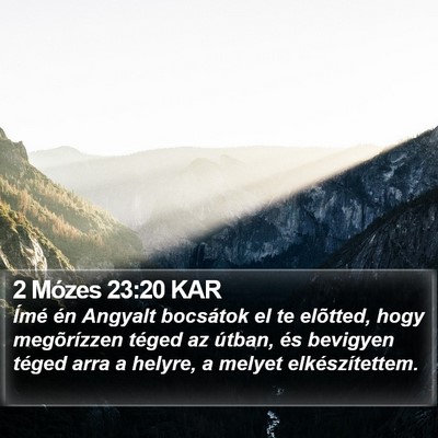 2 Mózes 23:20 KAR Bible Verse Image