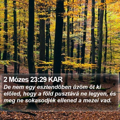 2 Mózes 23:29 KAR Bible Verse Image