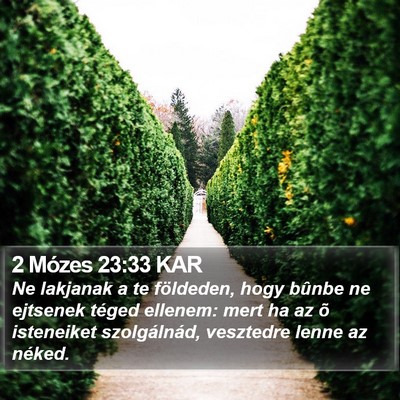 2 Mózes 23:33 KAR Bible Verse Image